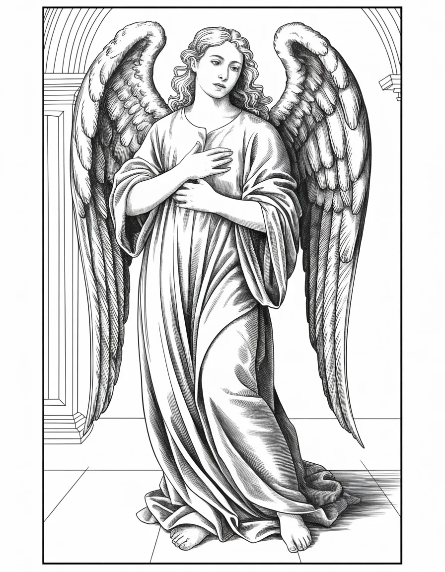 Renaissance-Style-Angel-With-Flowing-Robes