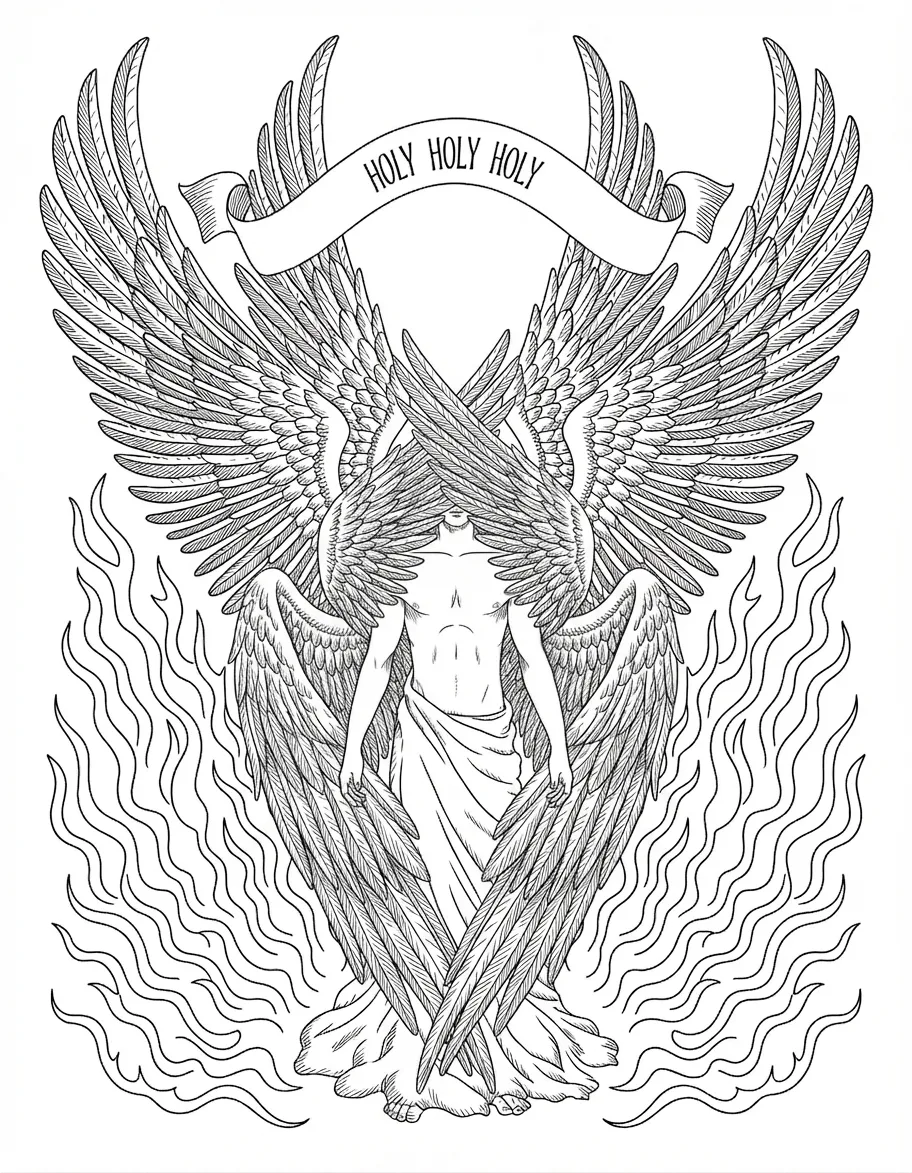 Seraph-With-Six-Wings-(Isaiah 6)