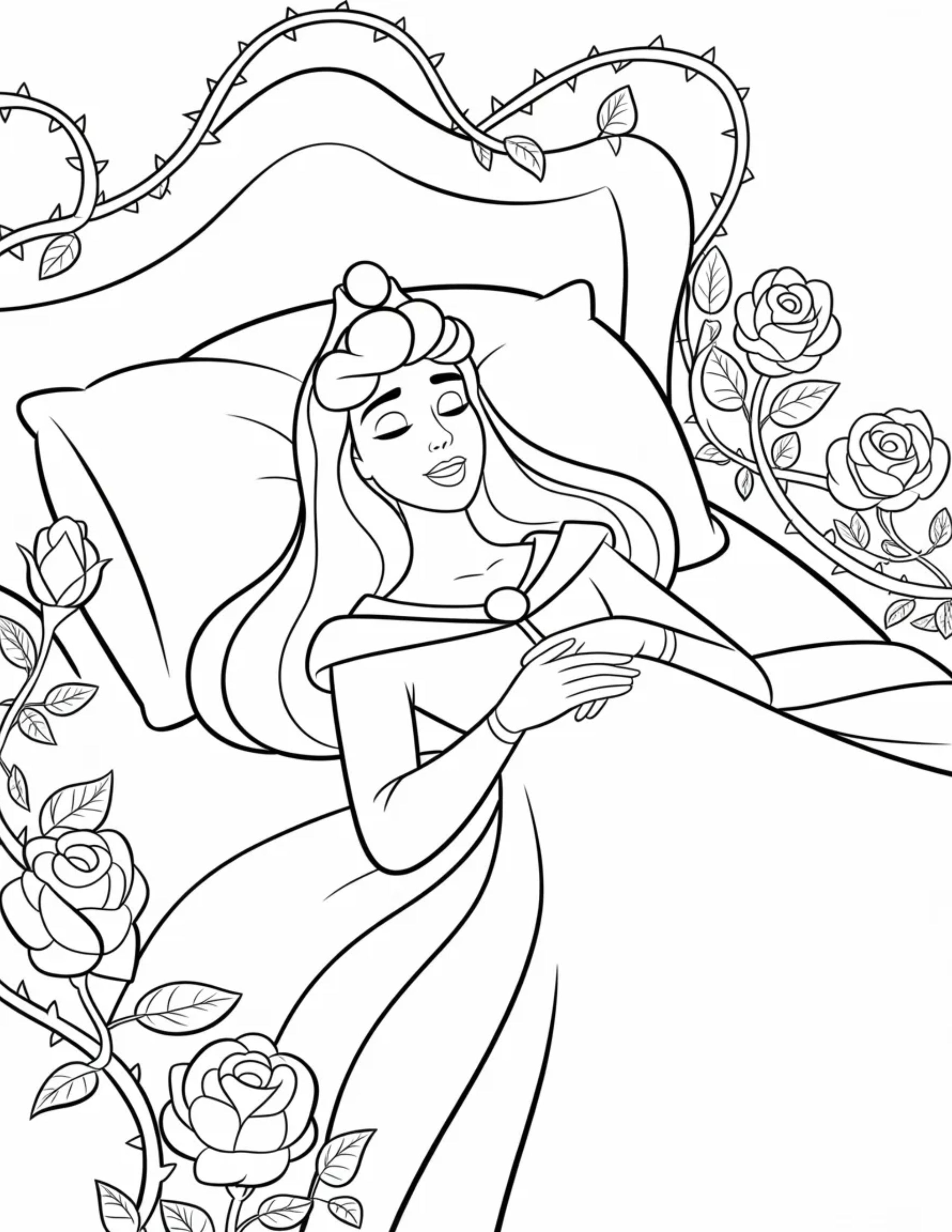 Sleeping-Beauty-Resting-Among-Roses