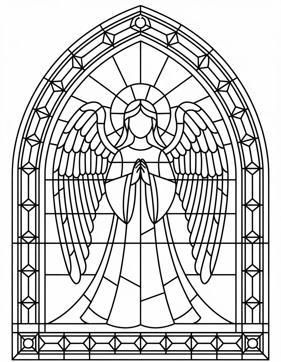 Stained-Glass-Style-Angel-Window-Panel