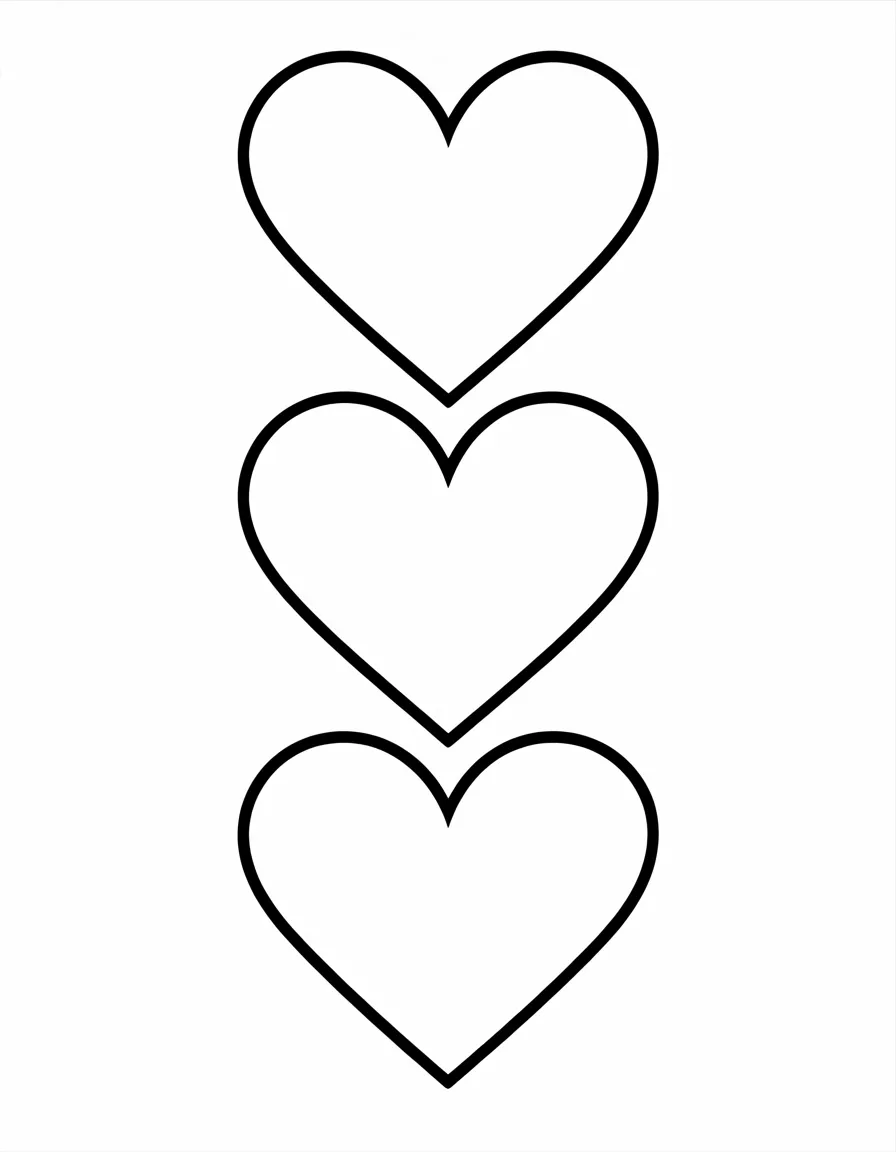 Three-Medium-Hearts-with-Thick-Outlines