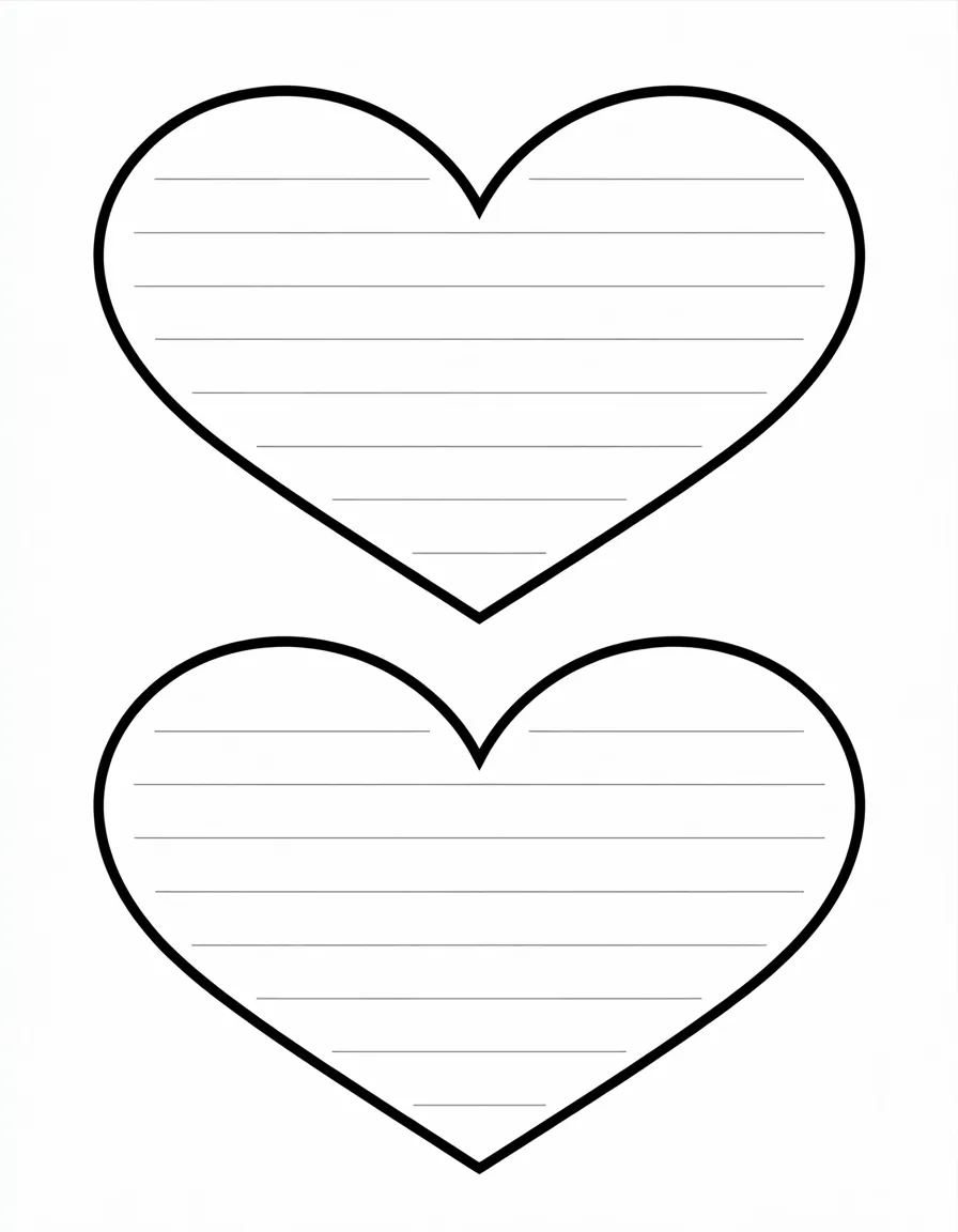 Two-Medium-Hearts-with-Writing-Lines