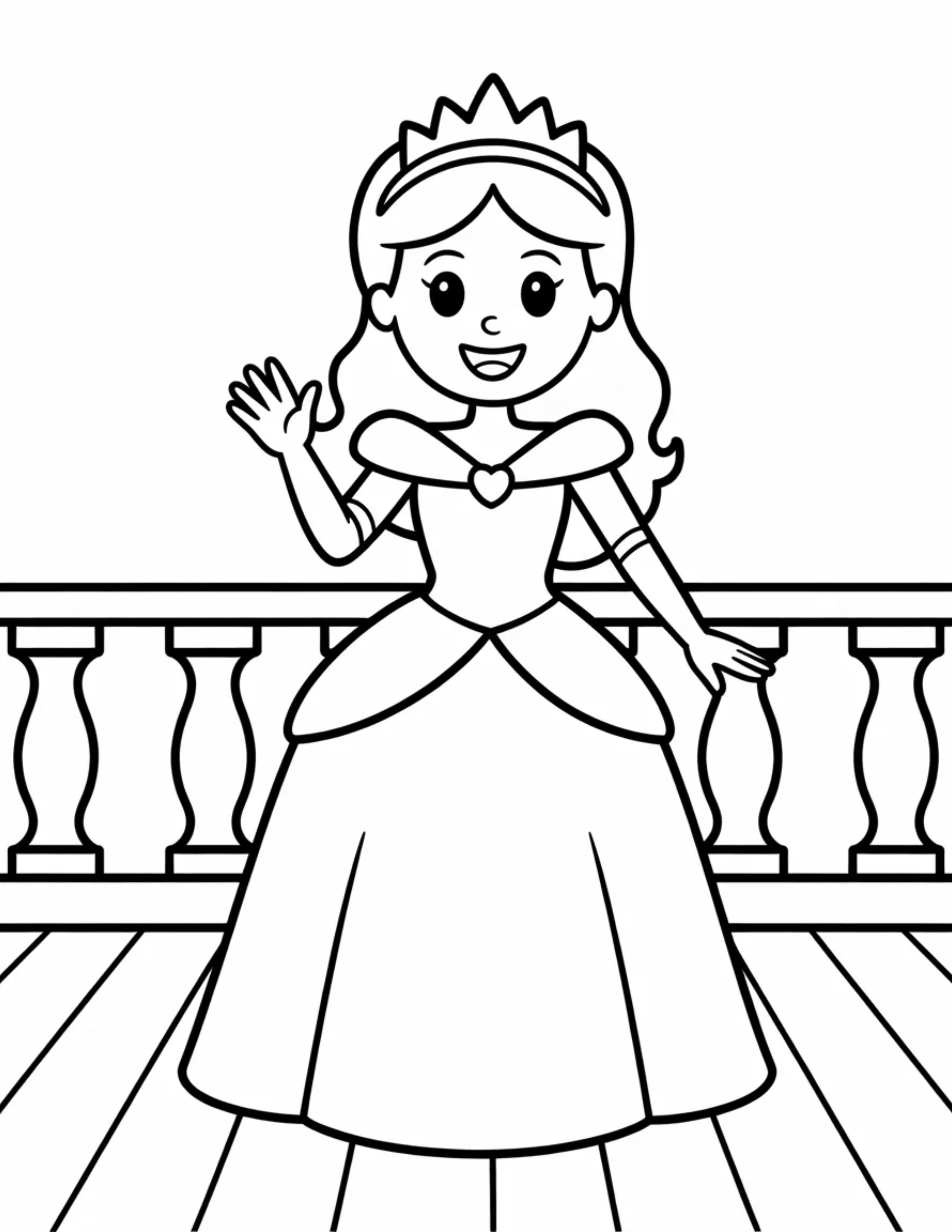 cartoon-princess-waving-from-a-balcony