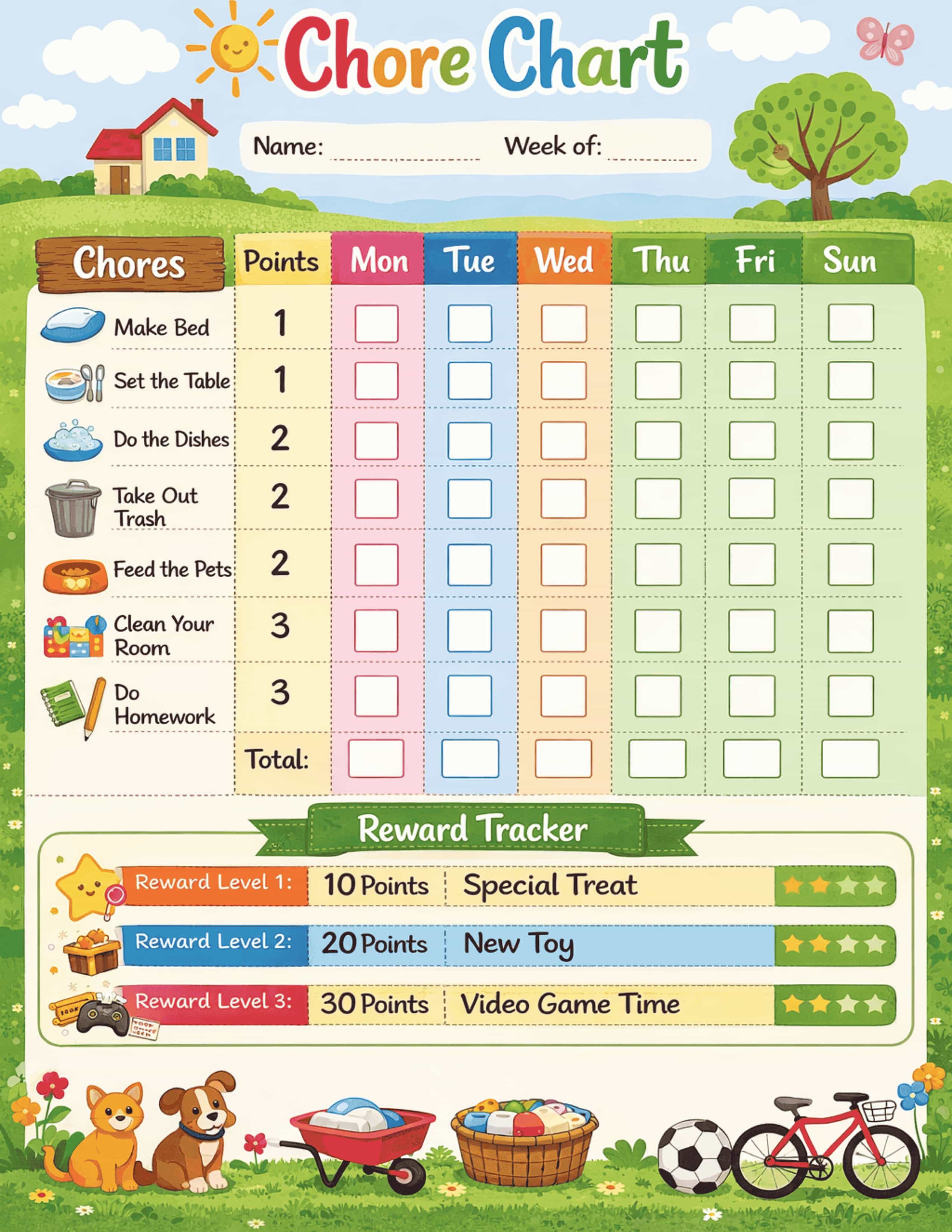 chore-chart-with-reward-and-point-system