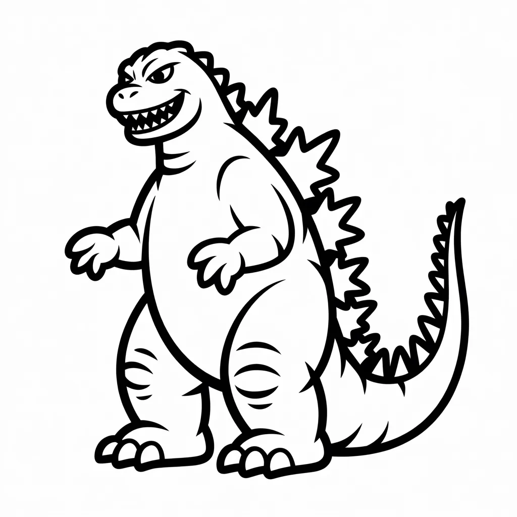 godzilla-minimal-line-art-page