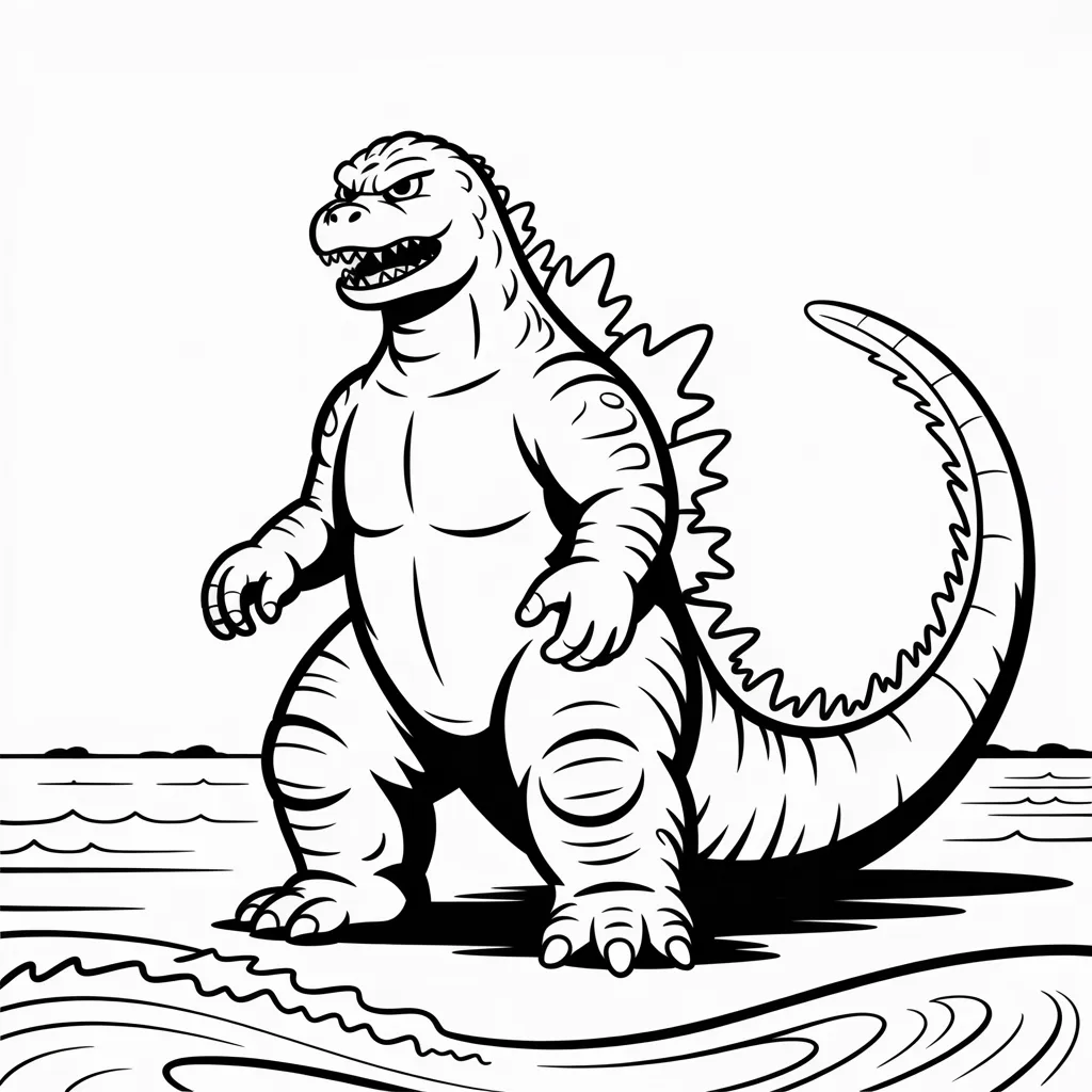 godzilla-near-the-ocean