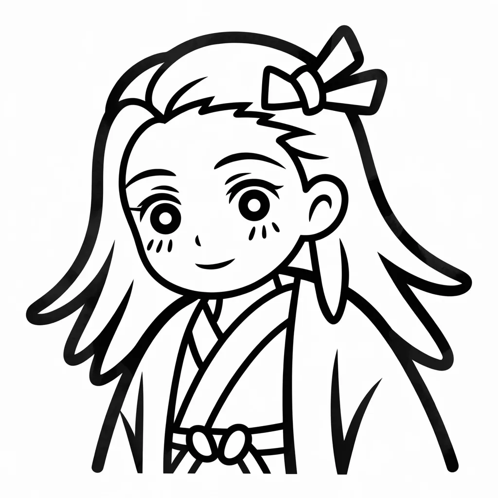 nezuko-minimal-line-art-page