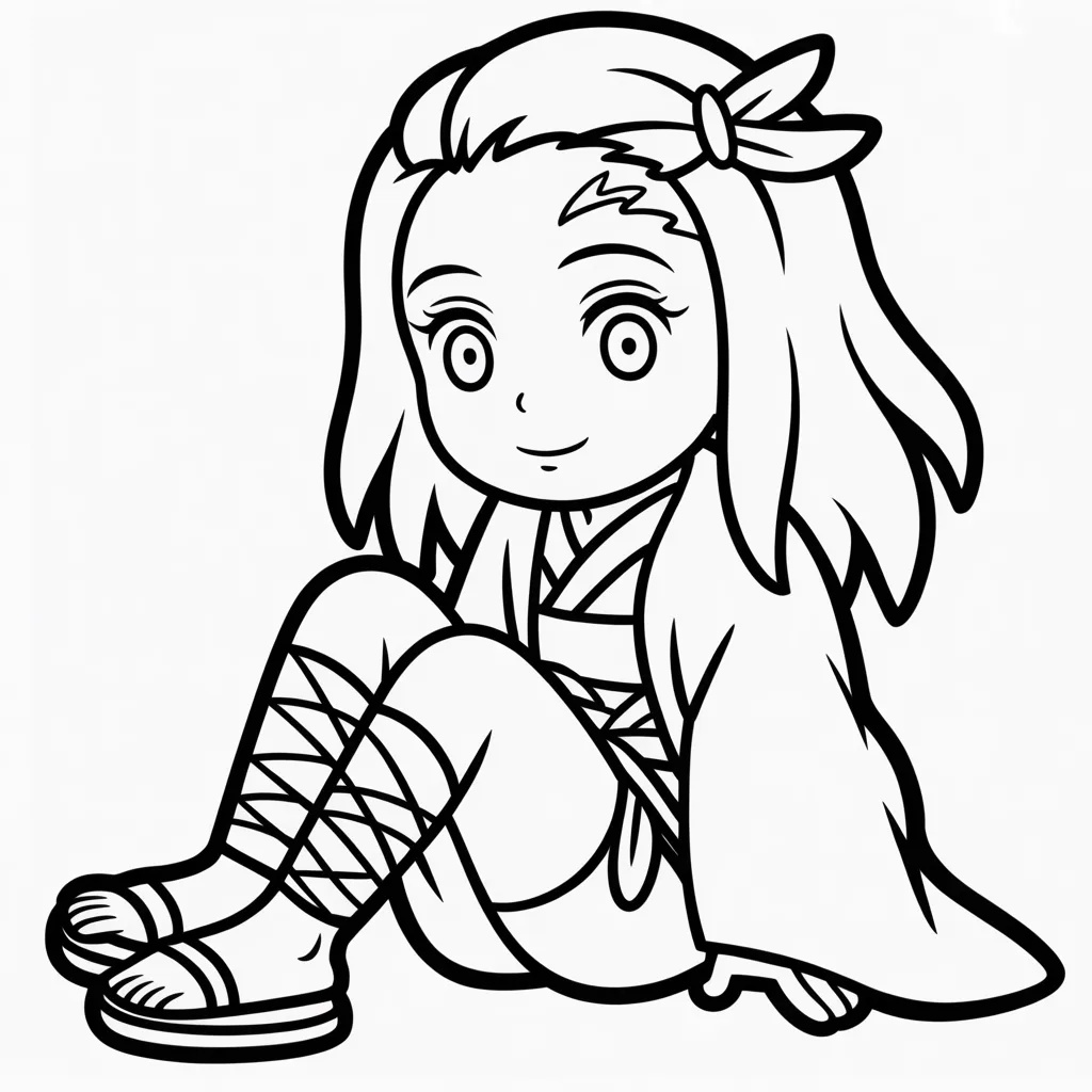 nezuko-sitting-with-knees-up