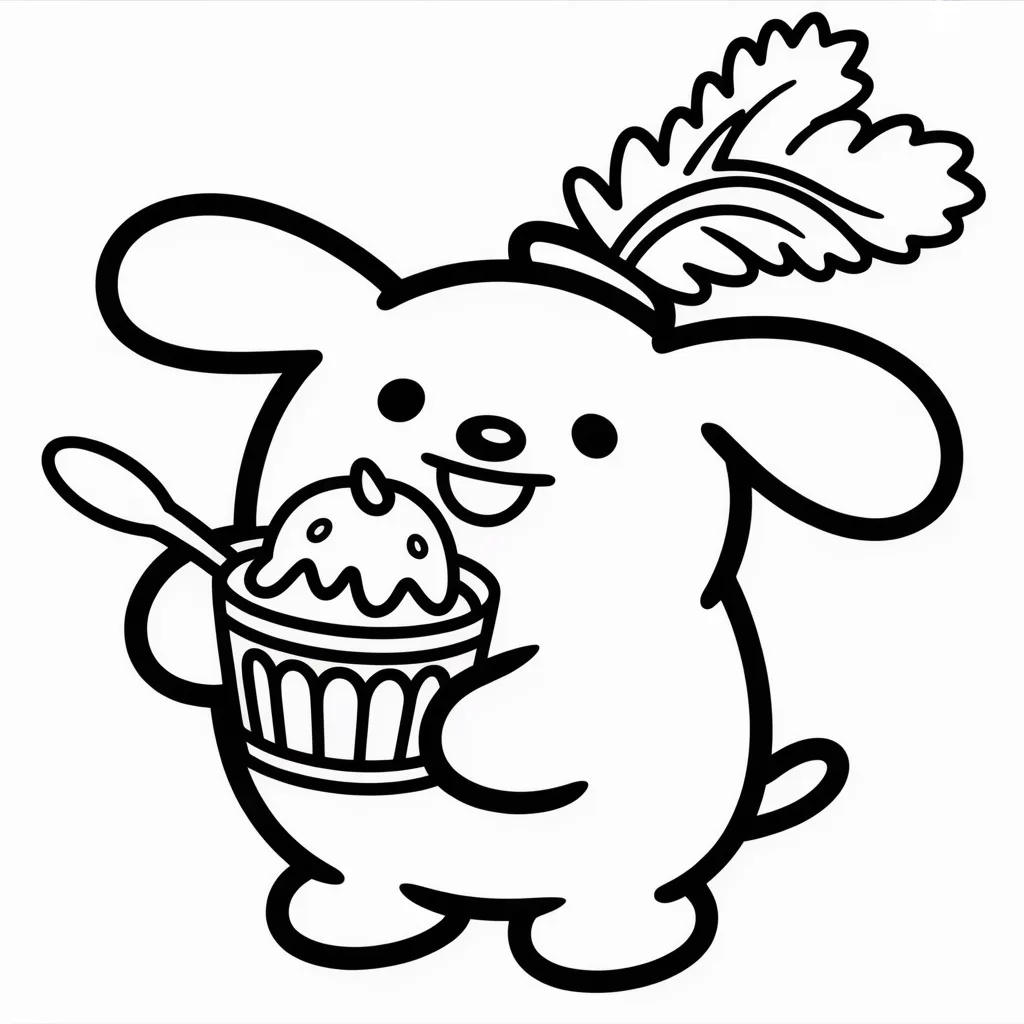 pompompurin-eating-pudding