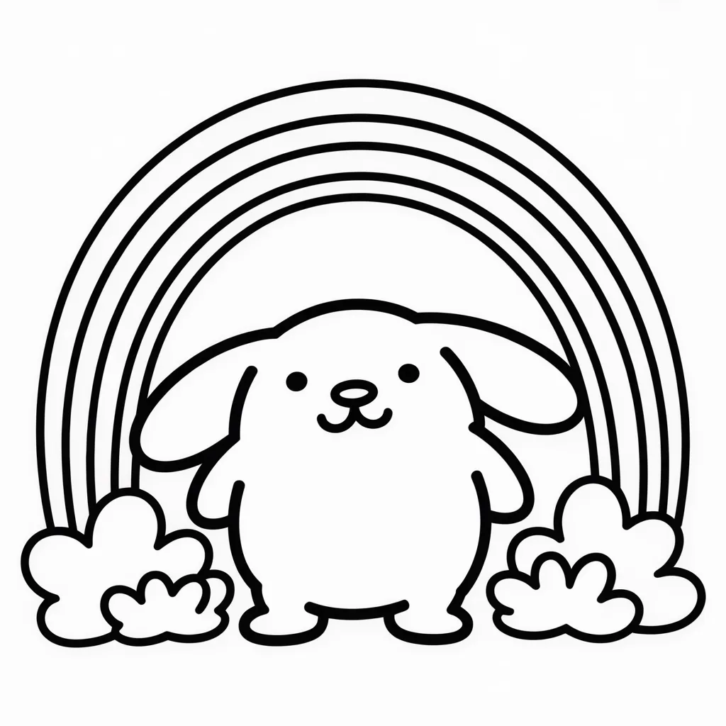 pompompurin-under-a-rainbow