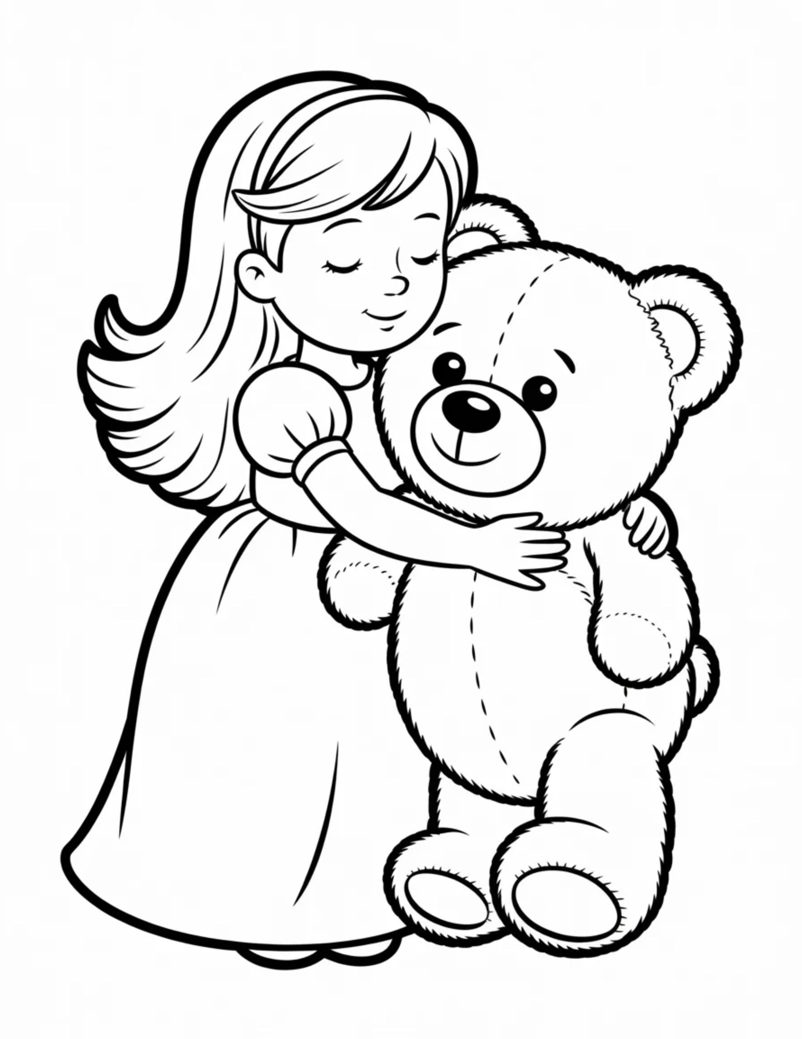 princess-hugging-a-teddy-bear