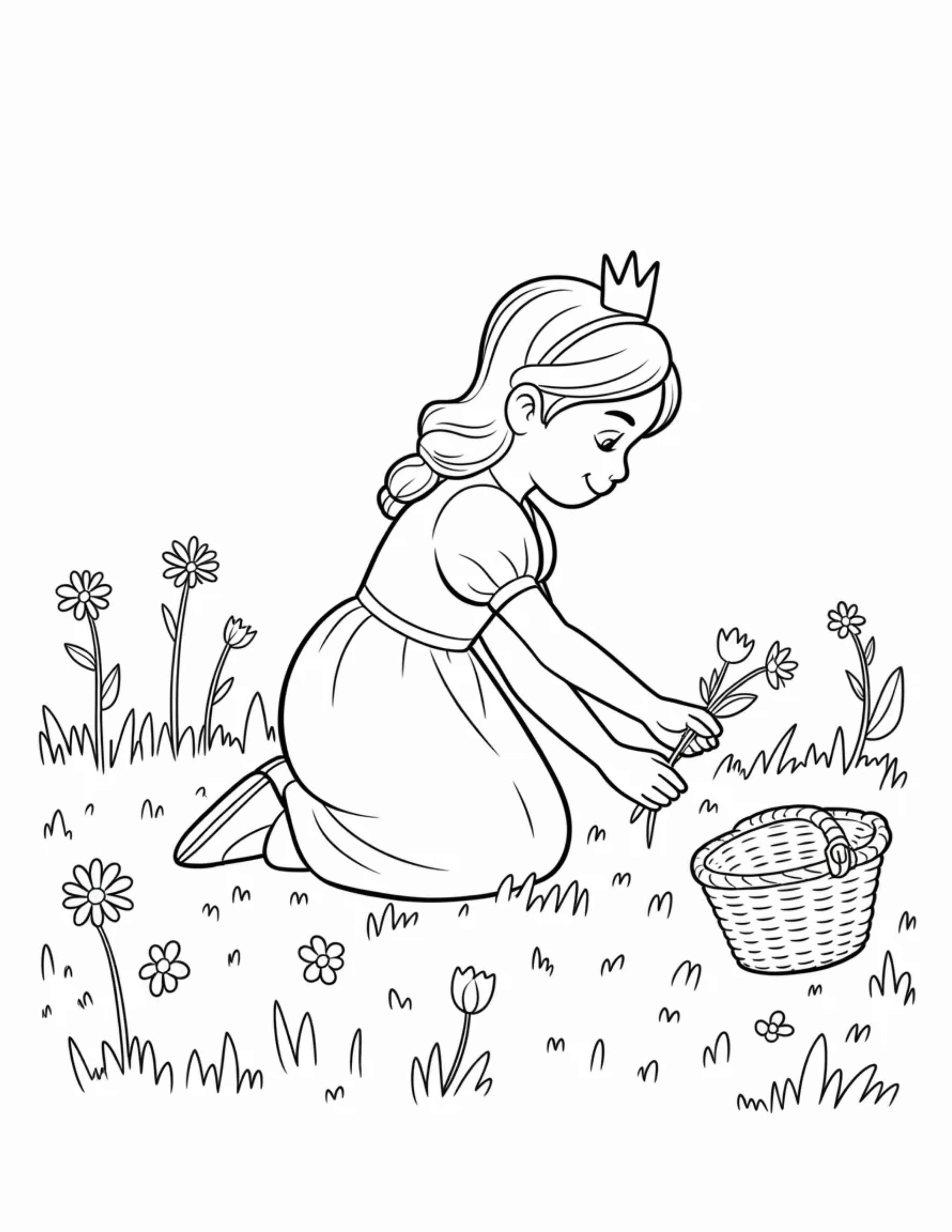 princess-picking-flowers-in-a-field