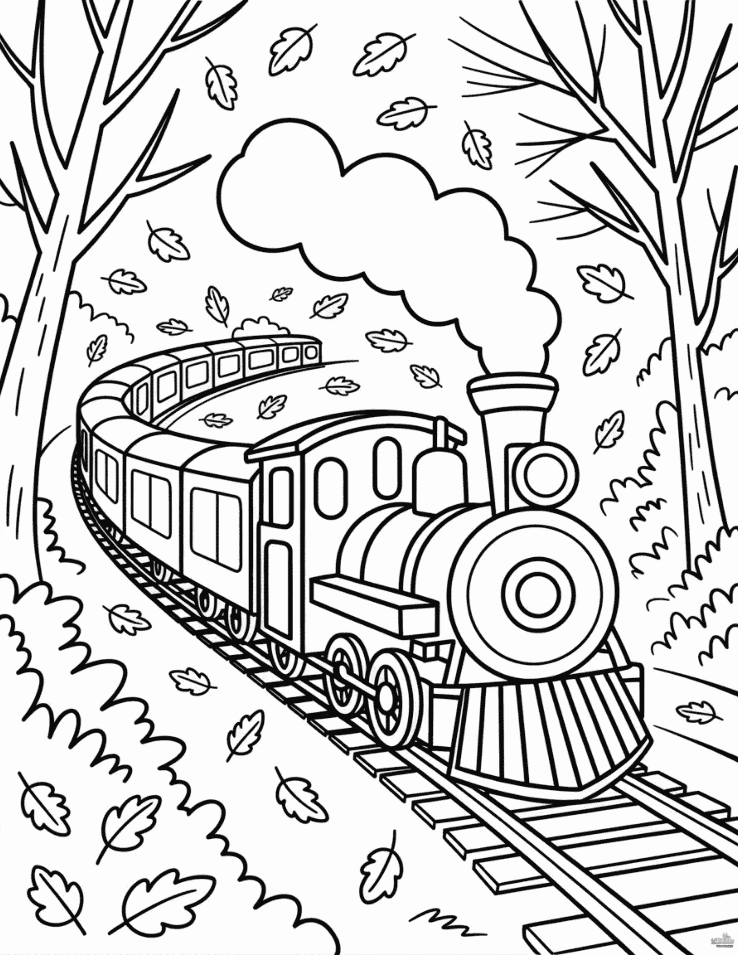 train-traveling-through-autumn-forest